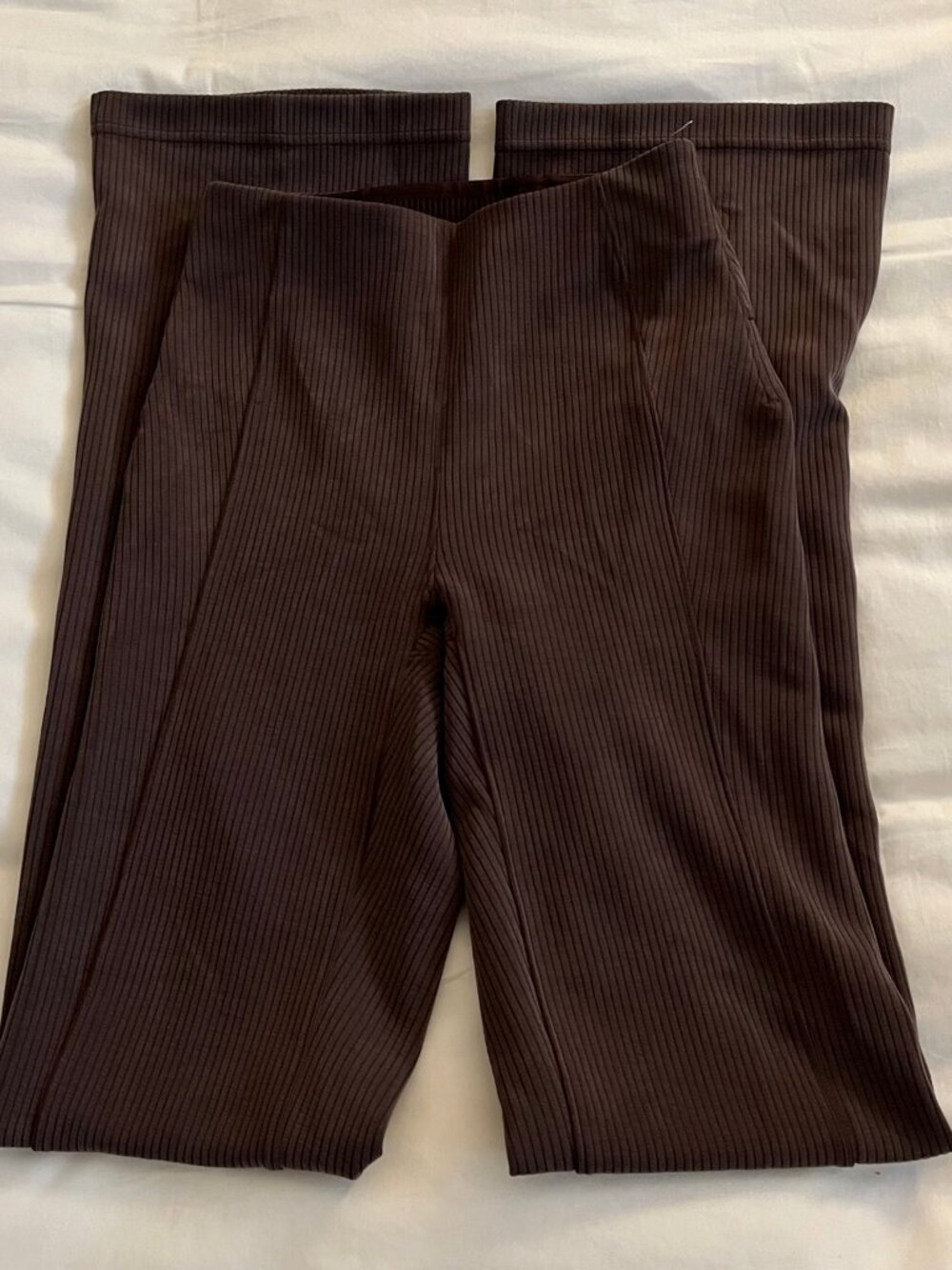 NWOT lululemon Ribbed Softstreme Flared Pant Espresso Brown Size 0